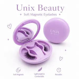 Unix Beauty Soft Magnetic Eyelashes Versatile Styles All-in-One Box Lightweight Reusable No-Glue Water-proof Make-up Cosmetic Makeup lash clusters Perfect Gift for Girlfriend