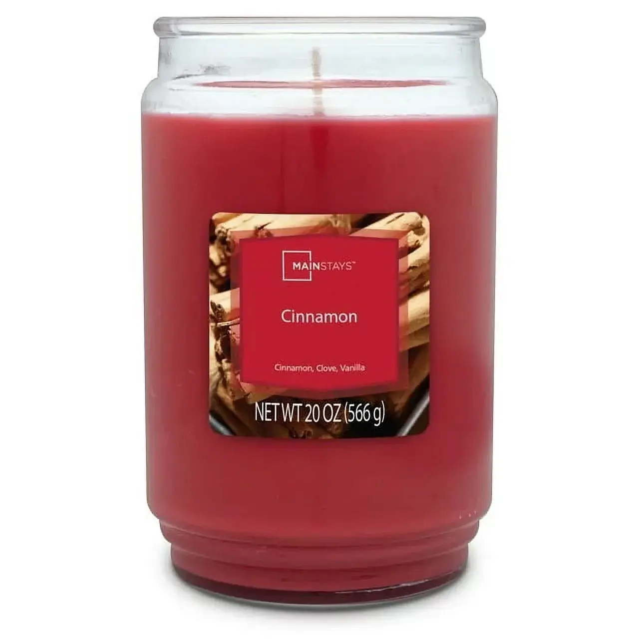 Cinnamon Scented Single-Wick Large Glass Jar Candle, 20 Oz Candle-lite
