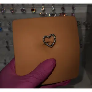 Titanium Heart Top Down Belly Ring