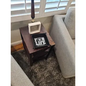 FOR LIFE ADD YOUR NAME VALET TRAY 6"X6" BLACK SILVER