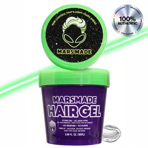 MARSMADE Slick Back Hair Gel - Official Product Hair Styling Gel Strong Hold w/ Castor Oil & 13 Natural Ingredients, No Flaking, No Residue (6 fl oz)