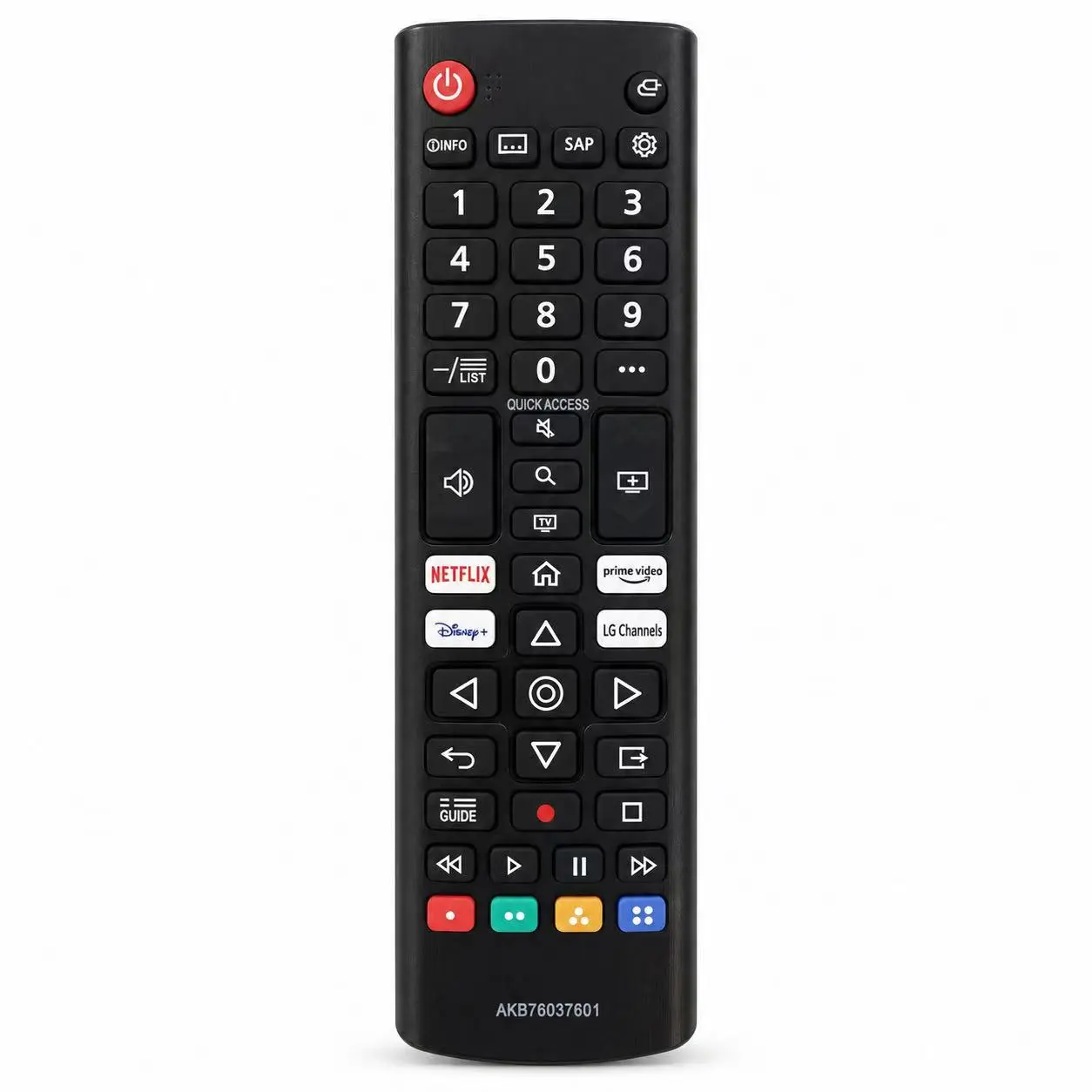 Besia AKB76037601 Universal Remote Control with Plastic Body, Netflix-Disney+ Quick Access Buttons, LG Channels Shortcut for All LG Smart TVs