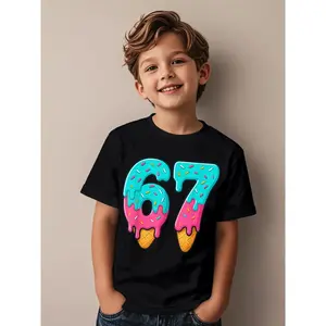 Number 7 Costume Halloween 67 Meme Funny Awesome Graphic Kid T-Shirt Cute Kid T Shirts Trendy Cool Tops Tees for Kid