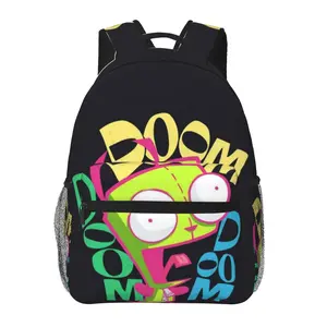 Funny Invader zim Backpack Large capacity Invader zim stuff daily commuter bag for Outdoor Hiking Business Anime Cartoon Casual Invader zim merch Business laptop Daypack  Unisex Gifts for Men Women