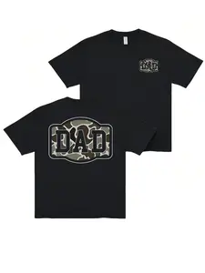 Comfortable Color Camo Dad Shirt, Vintage Dad T-Shirt, Volleyball Dad Shirt, Father's Day Gift, Duck Camouflage Design, Casual Clothing, Fitted