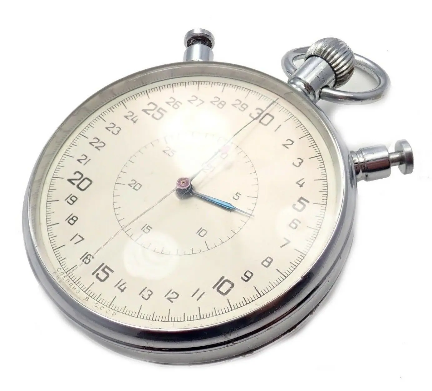 Vintage Slava USSR Soviet Stopwatch Stop Watch 1970's 20j
