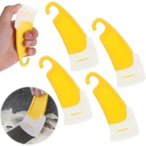 4 Pcs Kitchen Food Grade Silicone Spatula, 3D Printer Silicone Removal Spatula Scraper Tools, Pot Scrapers for Kitchen for Resin Transfer and Protect for Cleaning Dishes Pots Pans