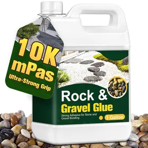 1 Gallon Rock Glue for Landscaping -  Pea Gravel Binder & Stone Adhesive for Walkways, Yards, Patios, and Decorative Driveway Edges