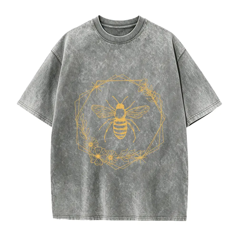 Cottagecore Bee & Wildflower Graphic Tee: Summer Gardening Shirt