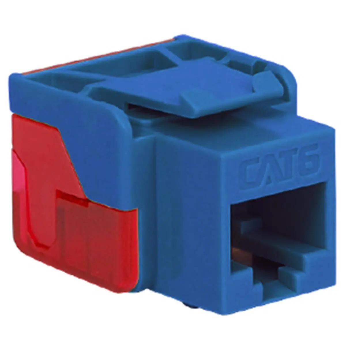ICC Cat 6 Ez Modular Connector - Blue, Flat Back, 8-Position 8-Conductor, In-Line 110 IDC, Faster Installation, Enhanced Crosstalk Cancellation, Exceeds ANSI/TIA-568-C Requirements, PCB Board, Gigabit-Ready, Gigabit Net