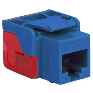 ICC  Cat 6 Ez Modular Connector- Blue, Flat Back, Gigabit-Ready, Pcb Board