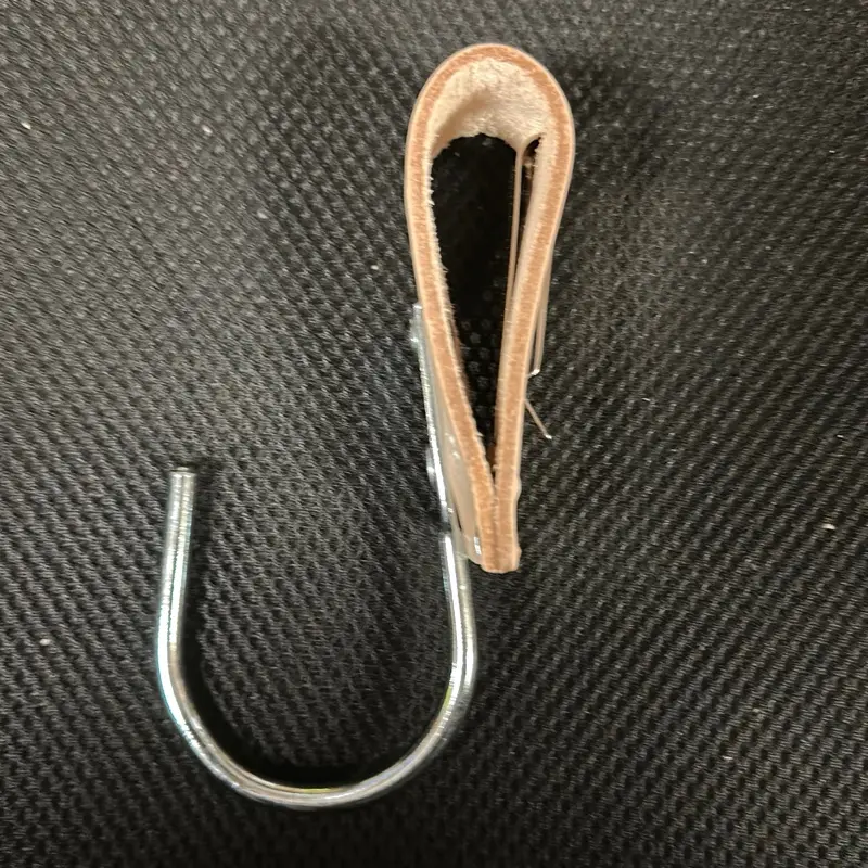 Leather Hook with Metal Clip #539x - Durable Leather and Metal Construction for Secure Attachment