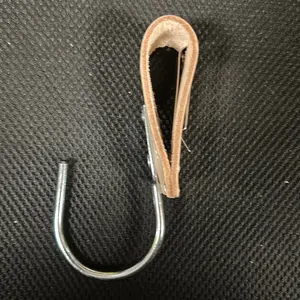 Leather Hook with Metal Clip #539x - Durable Leather and Metal Construction for Secure Attachment