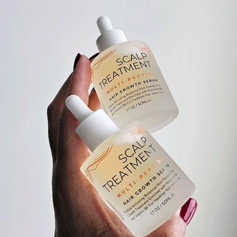 10% Multi Peptide Botanical Hair Growth Serum & Scalp Treatment Activates Follicles Blocks DHT Niacinamide + Hyaluronic Acid Scalp Nourishing