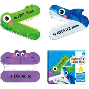 3 Magnetic Math Signs - Greater Than/Less Than/Equal to Math Demonstration Tool for Teacher, School & Classroom Supplies