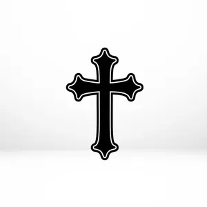 Premium Cross Design Car Sticker - Vinyl Decal for Cars, Windows, Laptops