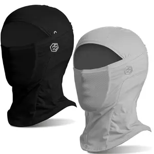 2Pcs Balaclava Face Mask for Men Women, Lightweight Breathable Quick Dry Summer Cooling UV Protection Sun Hood