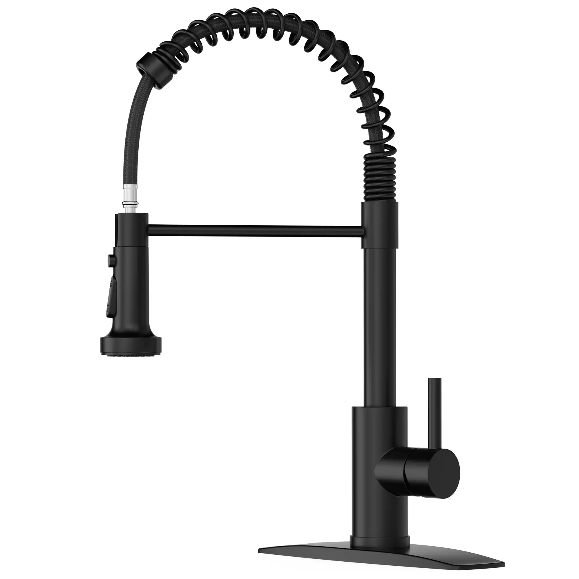 FORIOUS Stainless Steel Commercial Kitchen Faucet - Single Handle Pull Down/Pull Out Sprayer Faucet, Water-Saving Kitchen Tap for Farmhouse Sink, Pot Filling, Pull Out Faucet