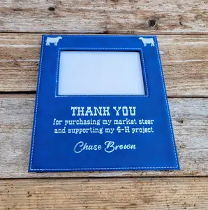 Market Steer Buyer Gift 4-H Thank you Gift County Fair Gift Livestock Auction Gift Market Steer Buyer Appreciation Gift Custom Picture Frame
