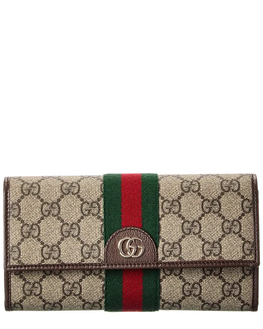 Gucci Ophidia GG Supreme Canvas & Leather Continental Wallet