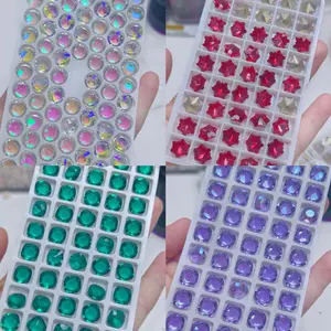 High Quality K9 Crystal Rhinestone Tray for Nail Arts and DIY - Mixed Colors