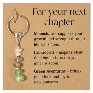 "For Your Next Chapter" Farewell Keychain - Meaningful New Job & Retirement Gift