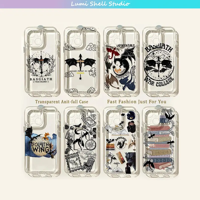 Dragon F-Fourth Wings hone Phone Case For iPhone 17 Pro Max 17Air 16 15 14 13 Plus Case TPU Back Cover Shell  Perfect For Holiday Gifts Birthdays for Your Girlfriend/Boyfriend/Friends