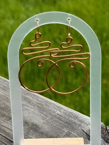 Nubian Twist Earrings Handcrafted Pure Copper Metal Coated Lightweight Elegant Design Durable Stylish Fashion Accessory