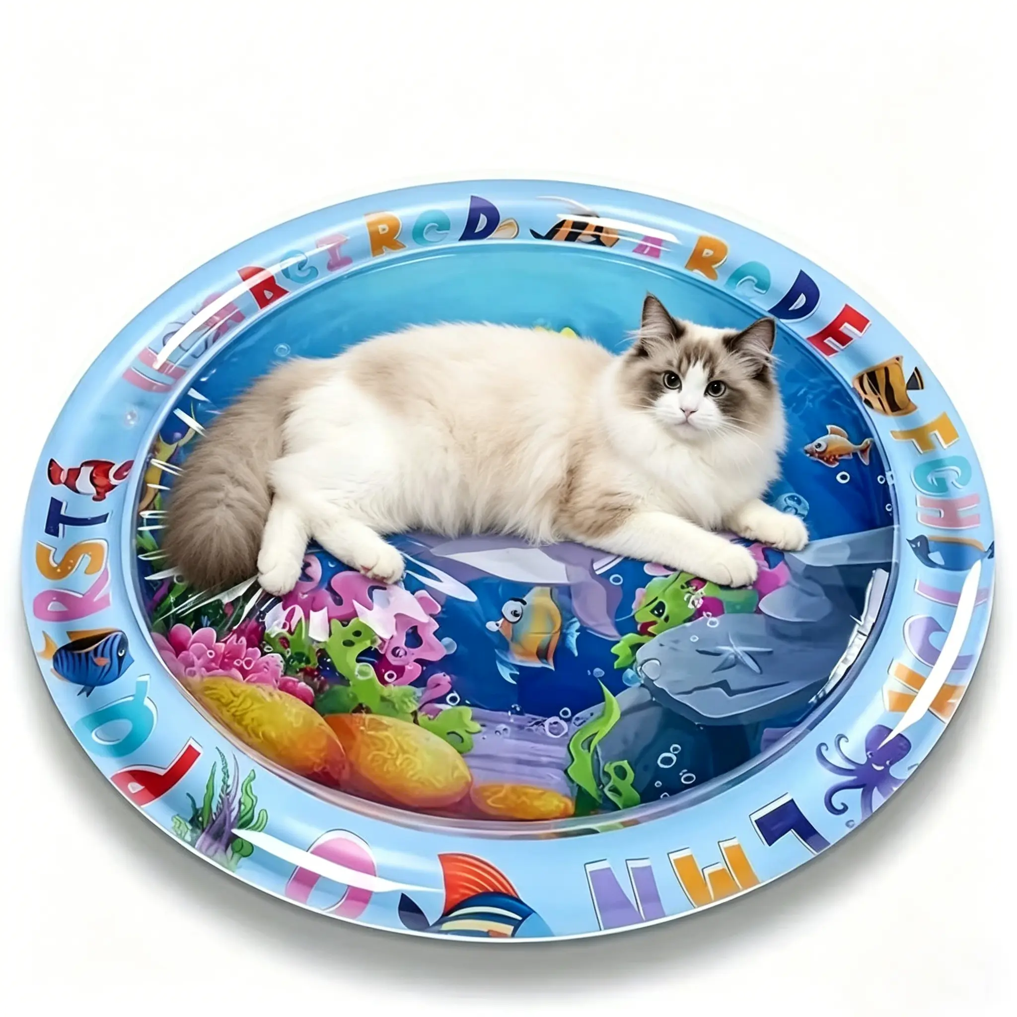 [Already have 10K favorites] Inflatable Pet Water Sensory Bed -Thickened Scratch-Resistant Design, Soft Material, Ideal for Indoor and Outdoor Use,The perfect gift for pets，cat stuff for indoor，Pet Supplies，Pet Bed，Pet Toys SummerVibes，petlovers summervib