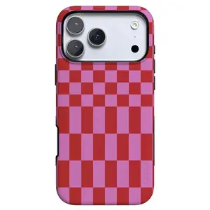 Casely iPhone 17 Pro Max Case | Vibe Check | Pink Checkerboard | Bold Protective Design | Compatible with MagSafe
