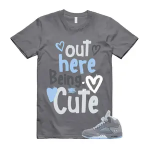 5 Wolf Grey Shirt, 5 Wolf Grey Matching Sneaker T Shirt, 5 Wolf Grey Graphic Tee, Design Printed T-Shirt, 100% Cotton, Unisex Top, Casual Everyday Wear