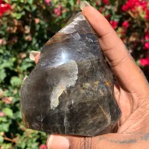 Natural Black Moonstone Crystal Flame