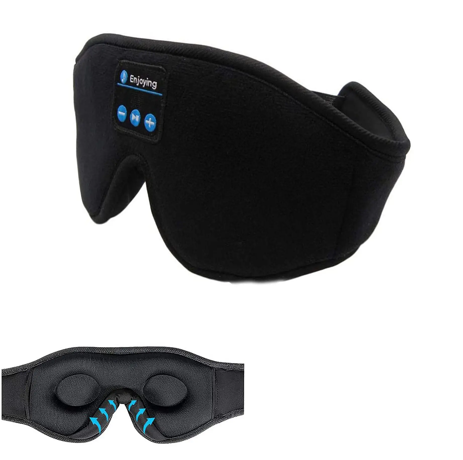 Bluetooth Sleep Eye Mask – Wireless Music Blackout Mask with Built-In Speakers