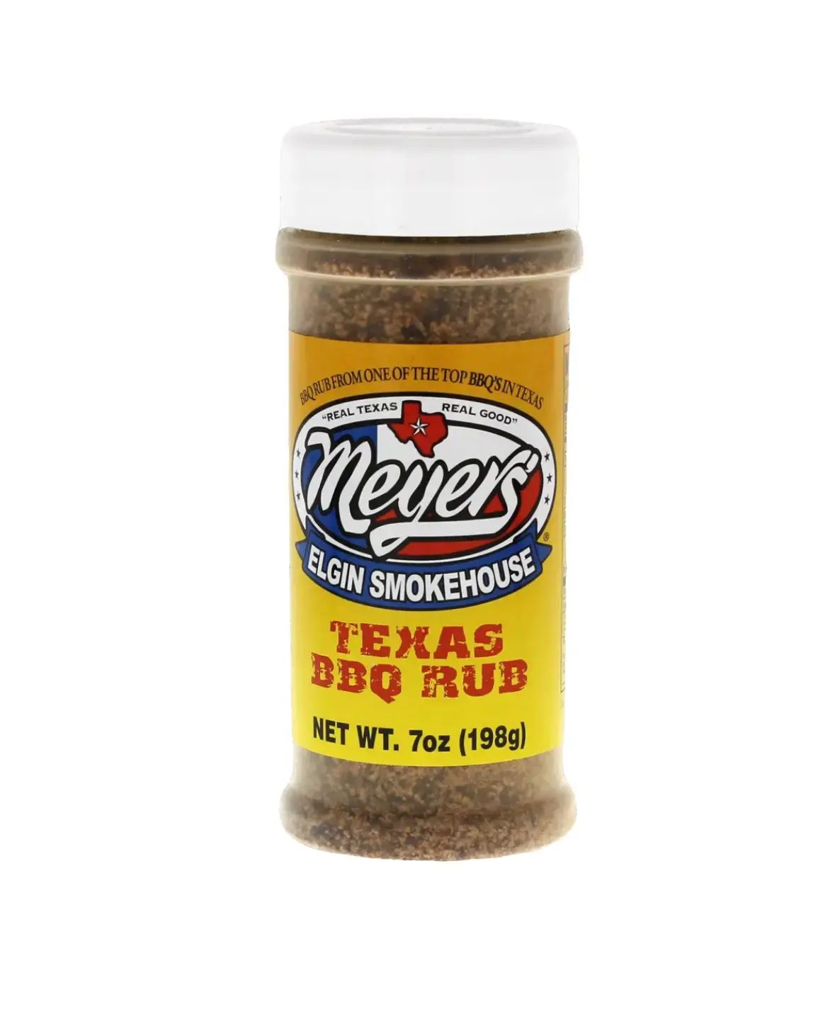 Meyer's Texas BBQ Rub - 7oz Spicy Flavor Blend for Brisket Ribs Chicken Pork - Authentic Elgin Smokehouse Recipe - Gluten-Free MSG-Free - Spice