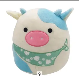 Fussy Mallowplush Blue Cow Decorative Stuffed Plush Animal - 8 inches.  sale by 1 get 1 free