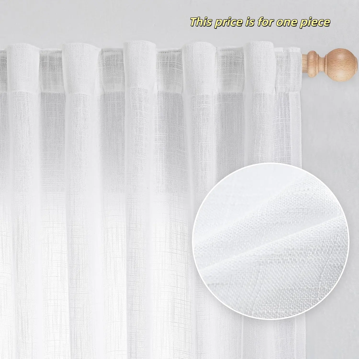 Pure Color Japanese Natural Curtain, Semi-Transparent Filtering Soft Curtains, Suitable for Living Room Backdrop, Farmhouse Country Bedroom, Home Decoration Curtain, Home Decorative Curtain, Window Curtain, Curtain for windows
