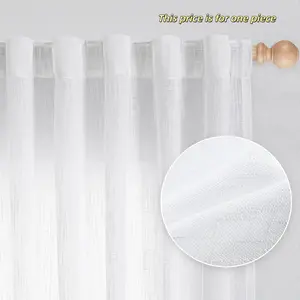 Pure Color Japanese Natural Curtain, Semi-Transparent Filtering Soft Curtains, Suitable for Living Room Backdrop, Elegant Farmhouse Country Bedroom, Home Decoration Curtain, Window Curtain, Interior Decoration Accessories