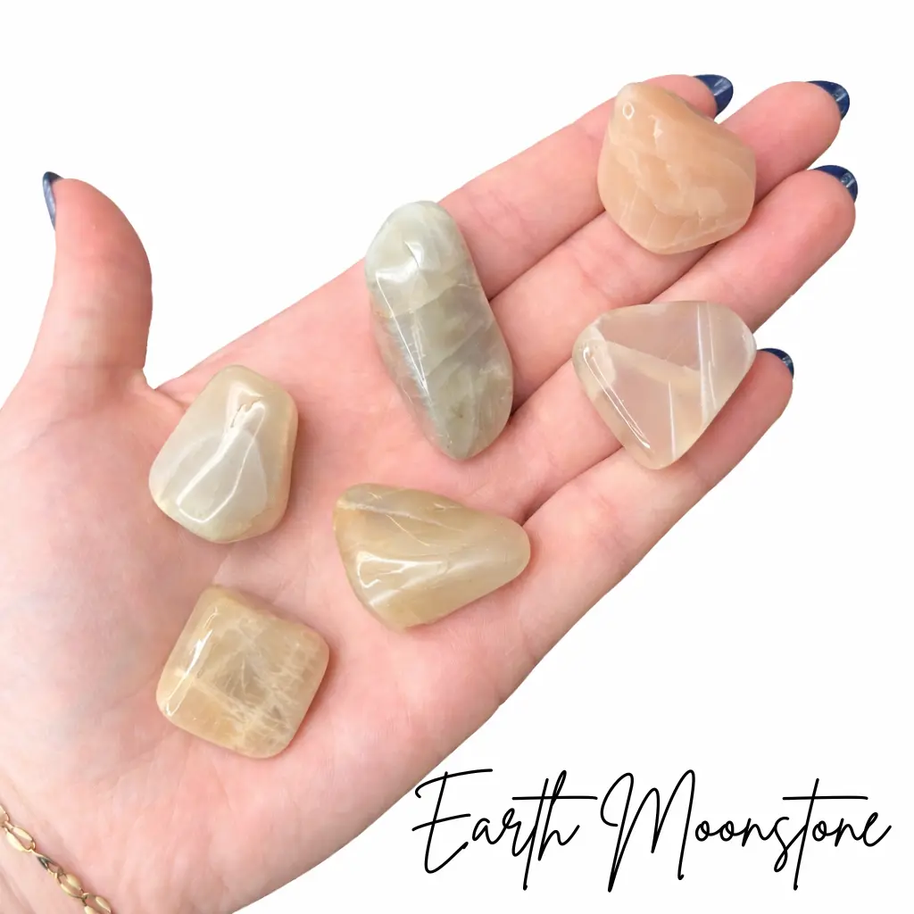 Earth Moonstone Tumble, Natural Moonstone Tumble, Flash Moonstone, Earth Moonstone Pocket Stone