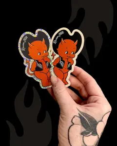 Kewpie Devil Vinyl Sticker, Devil Baby Sticker, Funny Sticker