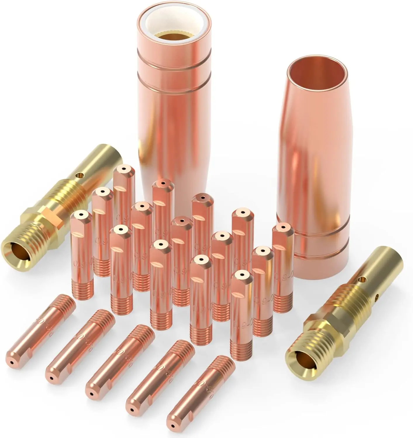 24Pcs Welding Gun Kit, .035" Tip-Nozzle-Diffuser for Lincoln Magnum 100L and Tweco Mini/#1 (.035" Accessory Kit), Compatible for YESWELDER Welders - Home Improvement.
