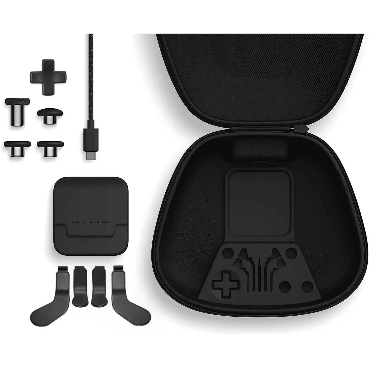 Complete Component Pack for  Elite Controller Series 2 Controller-13-in-1 Set with 4 Thumbsticks, 4 Paddles, 1 Standard D-Pad, and Charging Station - Elite Series 2 Controller Accessories