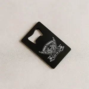 Bottle Opener Gift For Biker, Biker Power Ride Or Die Engraved, Engraved Black Beer Opener
