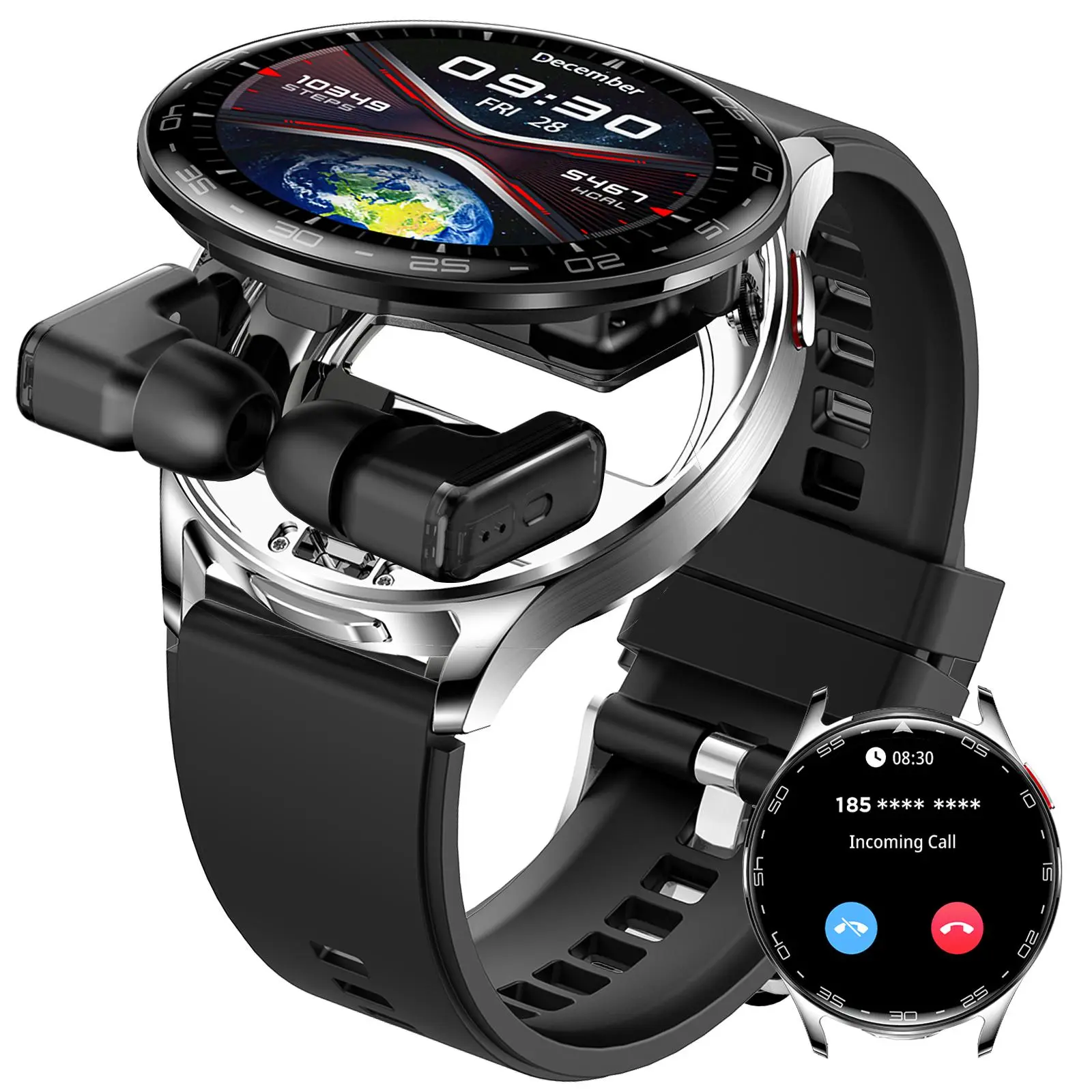新品 echo & Synchro jelly JELLOO Smart Watch with Earbuds, Multifunctional Smartwatch, 1.39