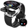 JELLOO Smartwatch with Earbuds, Multifunctional 1.39" HD Touch Screen Sports Tracking with Call Answering, Message Notifications, Music Playback & Fitness Tracker, IP68 Waterproof, Compatible with iPhone & Android, Waterproof Fitness Smartwatches