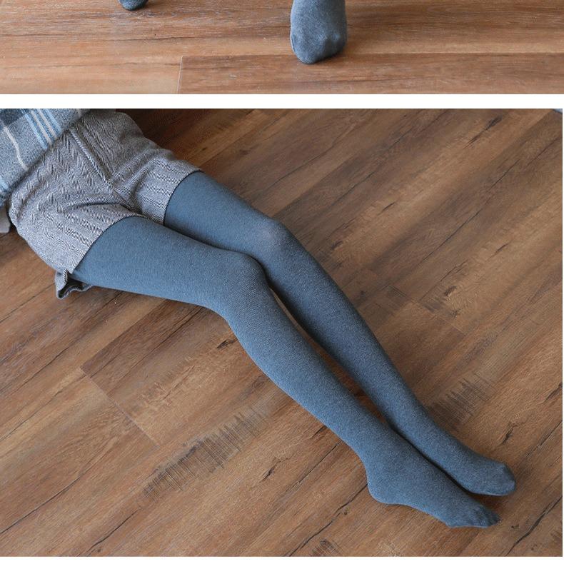 Cotton vertical stripe dragon fleece leggings women wear autumn and winter combed cotton leggings with cashmere pantyhose