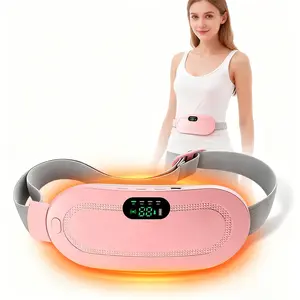 Menstrual Heating Pad Smart Uterus Warmer Belt, Cordless Heating Pad, Electric Waist Belt, Waist-Vibrating Abdominal Massager  Daily