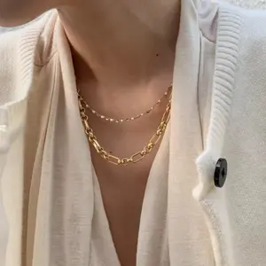 Minimalist Stacking Necklace Set| Dainty Gold Layered Chain| Valentine Gift Idea