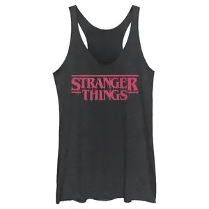Women's Stranger Things Dripping Logo Racerback Tank Top