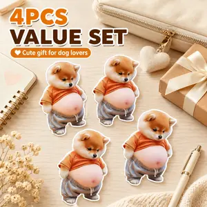 4PCS / 8PCS Cute 3D Belly Mochi Squishy Stickers, Silicone Puffy Squeeze Toys for Kids & Adults, Stress Relief Fidget Fun Gift, Party Favors, Classroom Gifts, School Rewards, Car Door & Wall Buffers, Valentines Day & Easter