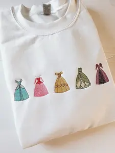 Princess Embroidered Shirt, Princess Dress Shirt, Magic Kingdom Shirt